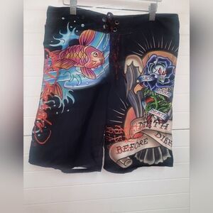 Vintage Ed Hardy Swim Trunks